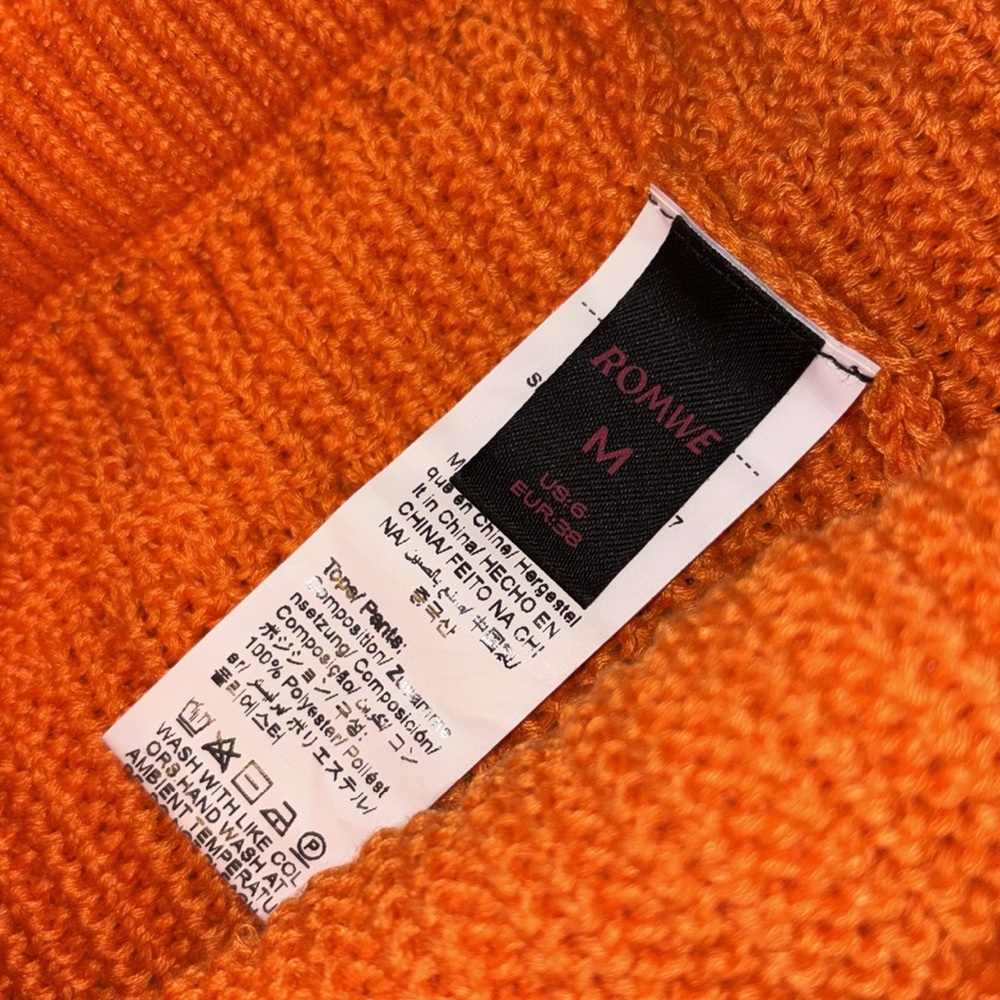 Orange Women's Crochet Knitted Beach Resort Outfit Set 🧡 - Picture 4 of 4